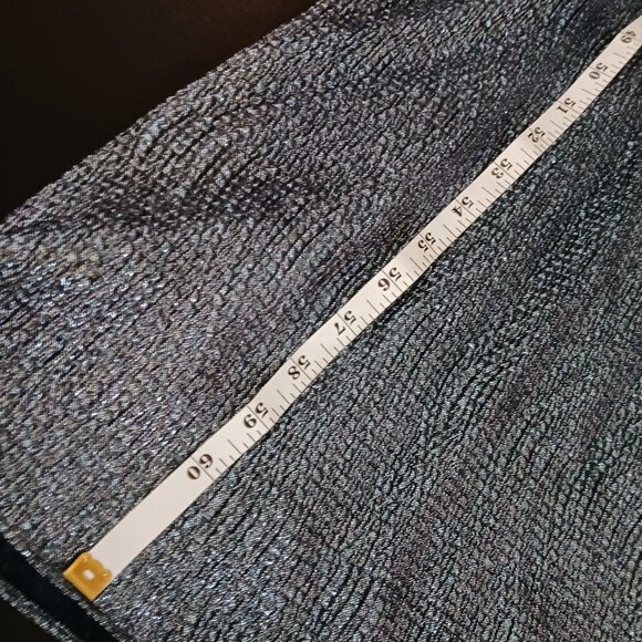 NEW Dessy Collection Sleeveless Metallic Trumpet Gown, Midnight Navy, Size 12 - Picture 7 of 7